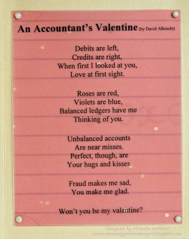 Accounting Valentines Puns