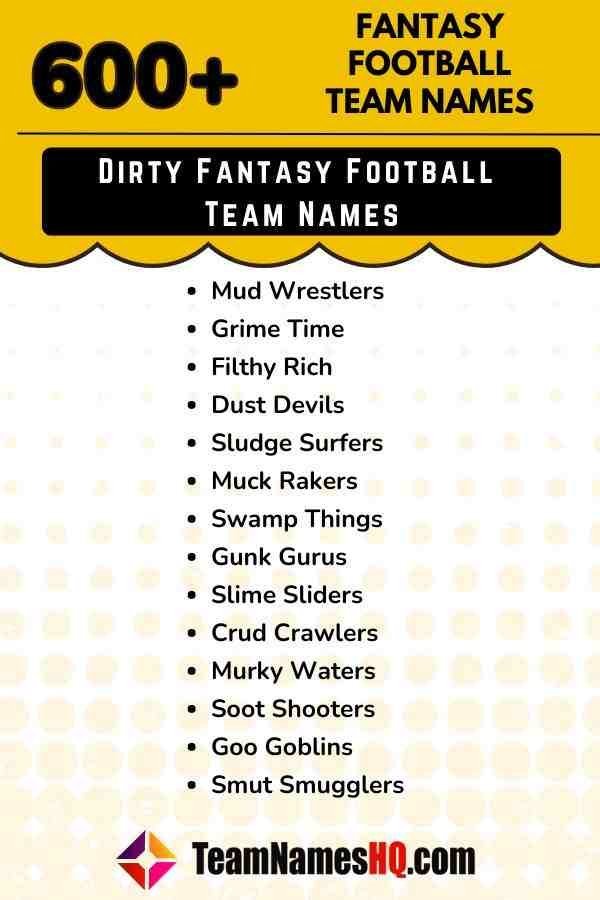 Non Player Fantasy Football Team Names