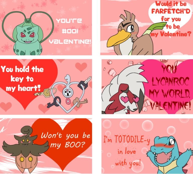 Pokemon Valentines Puns