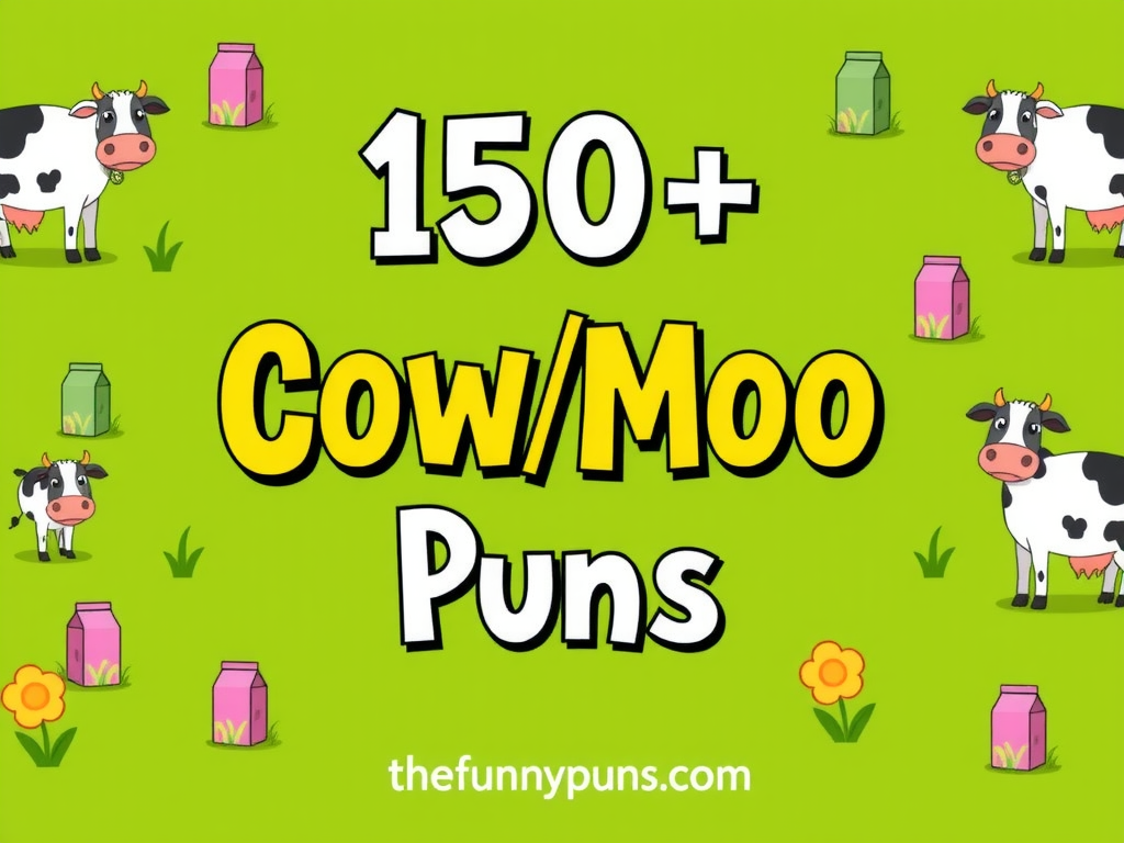 Cow/Moo Puns: Udderly Hilarious Wordplay!