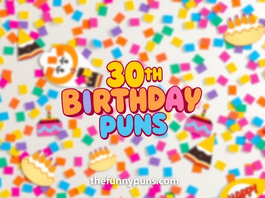 30th Birthday Puns: Celebrate with Laughs & Cheers!